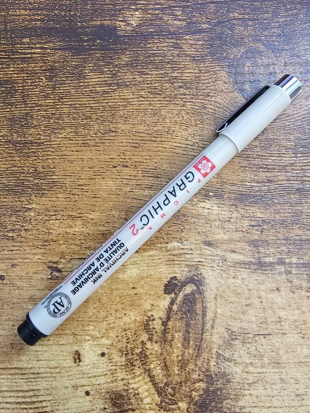 Sakura Pigma Graphic 2 pen with black archival ink